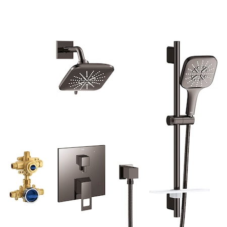 Grohe Eurocube Pressure Balance Shower Set, Gray 29433A00